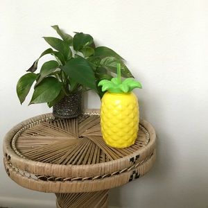 Pineapple vacation tumbler with straw!